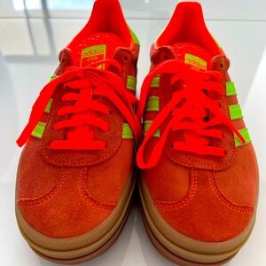 Adidas Gazelle orange sneakers size 6 platform